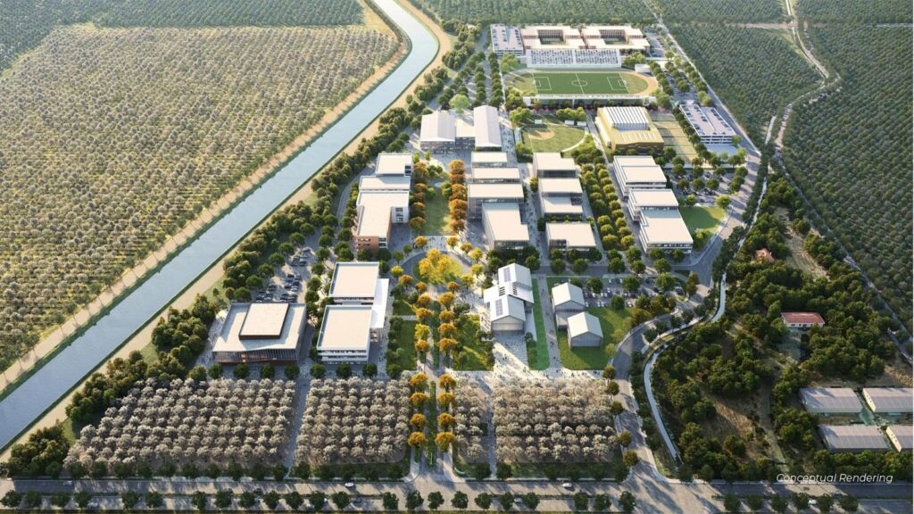 Pacific Gateway Stan State Aerial Rendering